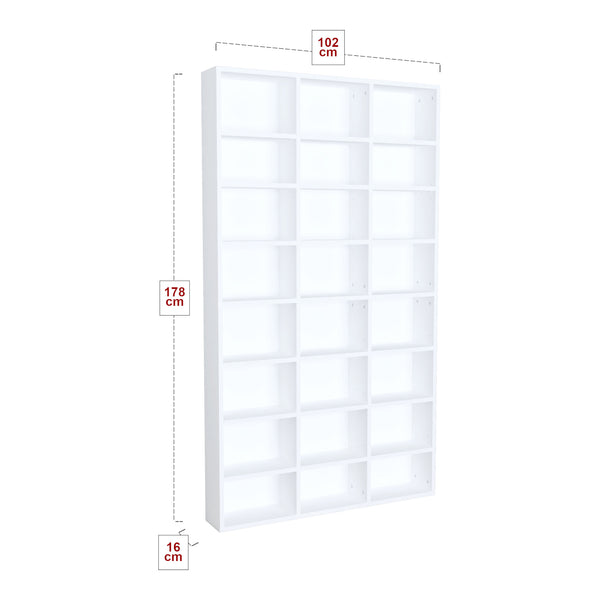 Askvoll bogreol 178x102x16cm Hvid [en.casa].
