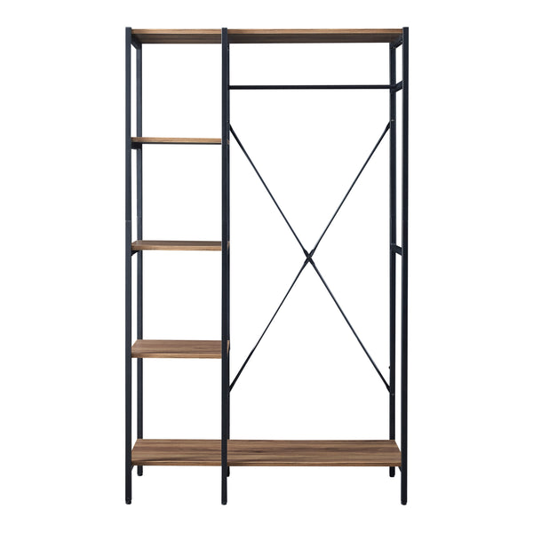 Knagerække Hvidovre 170x100x35 cm sort/træfarver [en.casa].