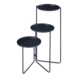 Ostre plantestativ med 3 metalhylder [en.casa].