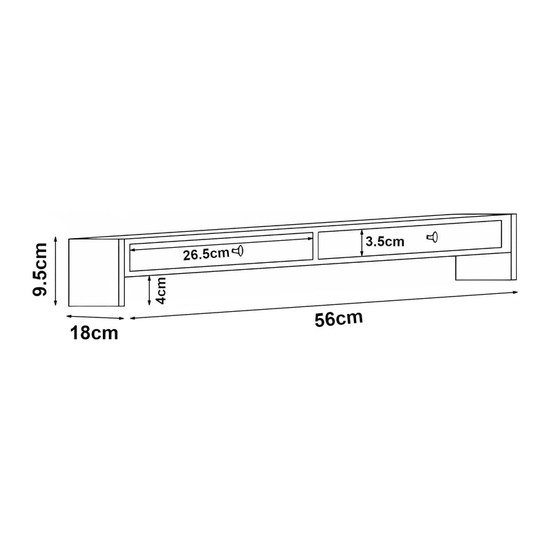 Målskitse Skærmstativ Hallstahammar 56x18x9,5 cm bambus [en.casa].