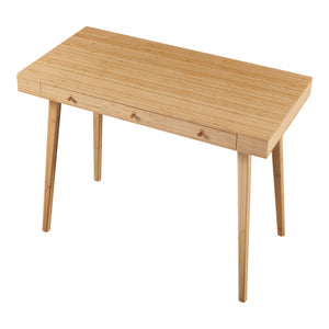 Skrivebord Hässleholm bambus 100x50x75cm natur [en.casa].