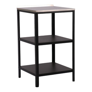 Udendørs sæt Bolognano gulvstående hylde og skab sort, mat [casa.pro]