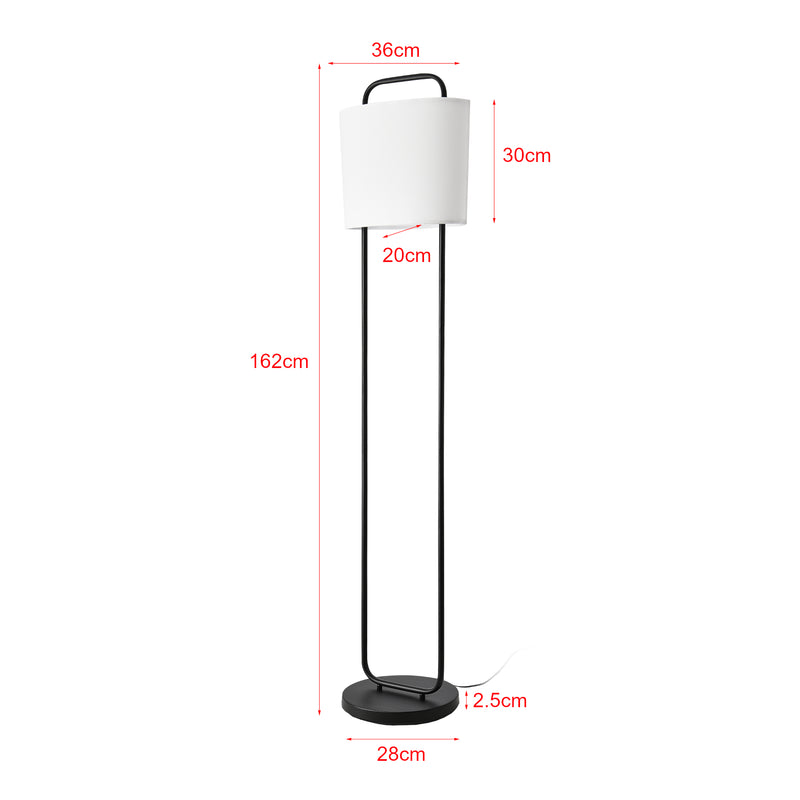 Målskitse Gulvlampe Meløy Sort/Hvid [lux.pro]