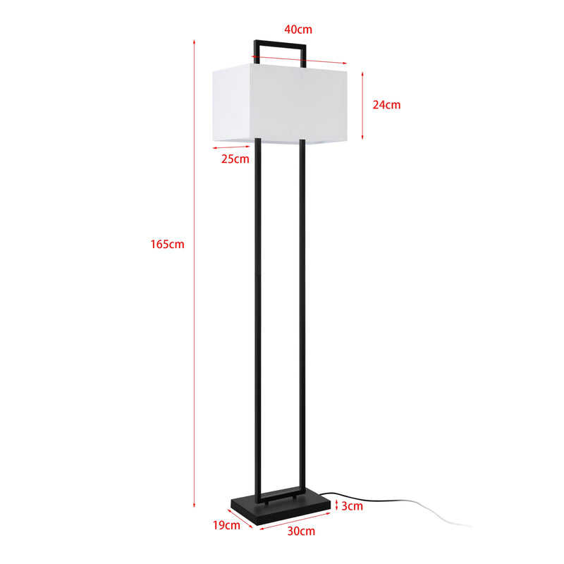 Målskitse Sigdal gulvlampe sort/hvid [lux.pro]