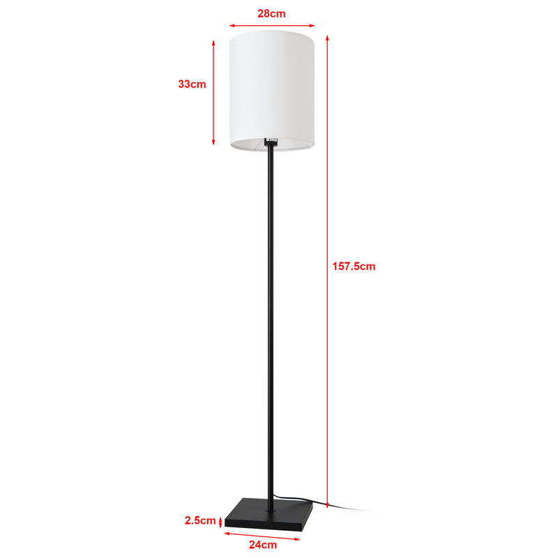 Målskitse Solna gulvlampe 158 cm hvid [lux.pro].