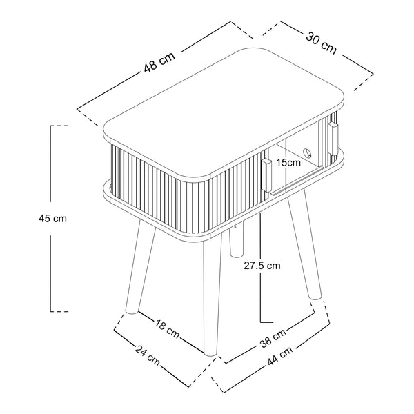 Natbord Nordkapp med 2 døre [en.casa]