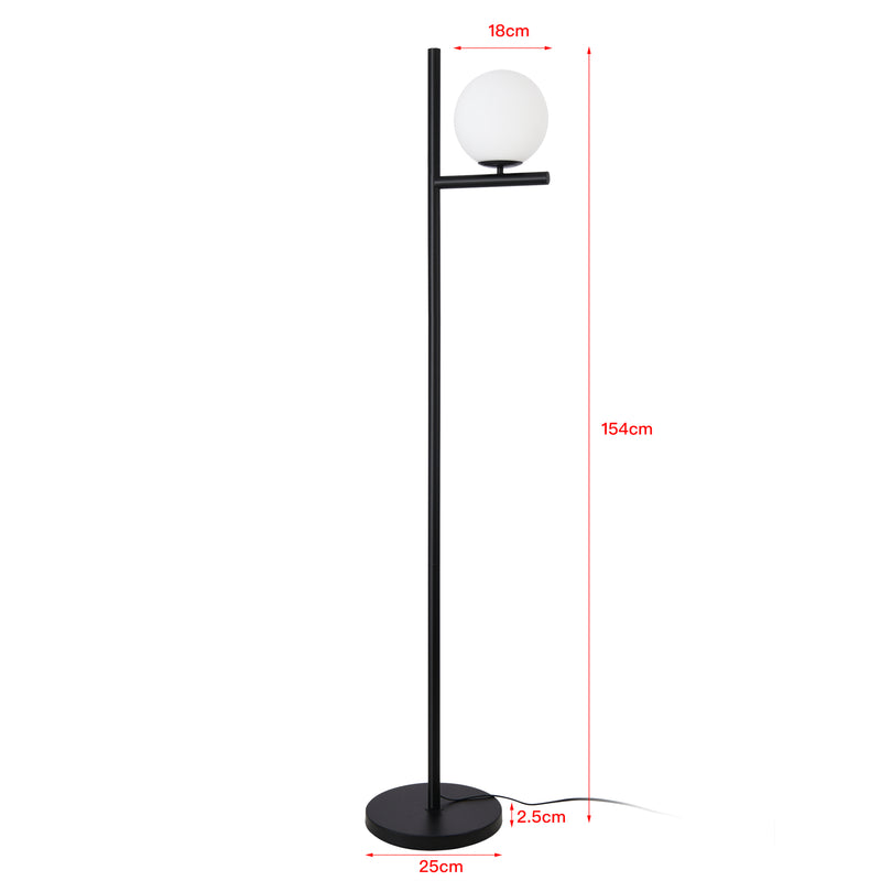 Målskitse Aberdaron gulvlampe 154 cm hvid [lux.pro].