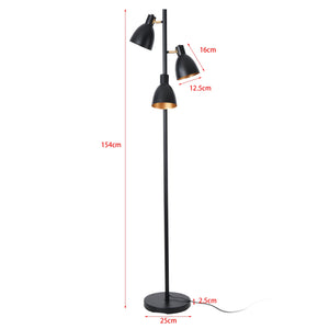Witney 3-lys gulvlampe metal sort [lux.pro].