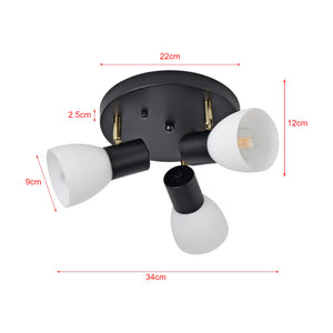 Loftslampe Abbey sort/hvid [lux.pro]