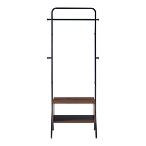 Garderobestativ Averøy 180x74x42cm sort/valnød [en.casa].
