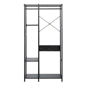 Knagerække Brønnøy 182x90x46cm sort [en.casa].