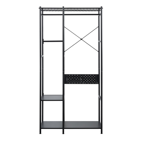 Knagerække Brønnøy 182x90x46cm sort [en.casa].