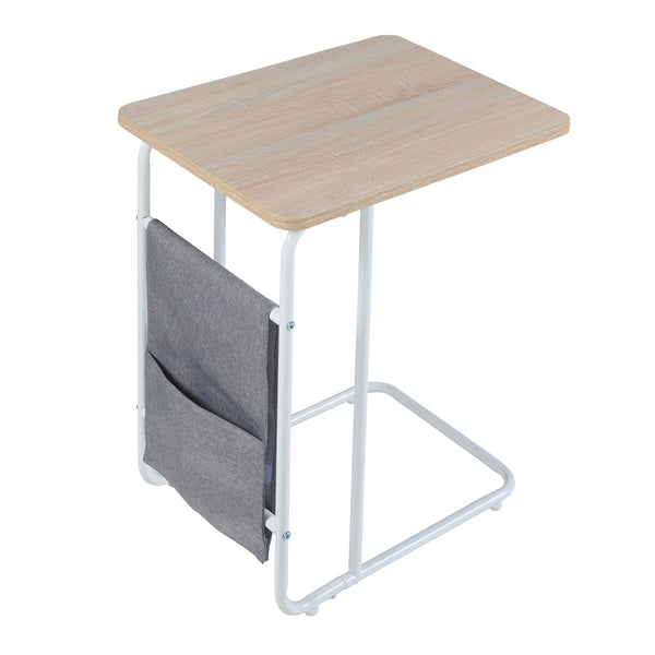 Laptop-bord Dyrøy 56x48x37cm hvid/eg [en.casa].