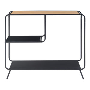 Konsolbord Krødsherad 83x102x36cm sort/eg [en.casa].