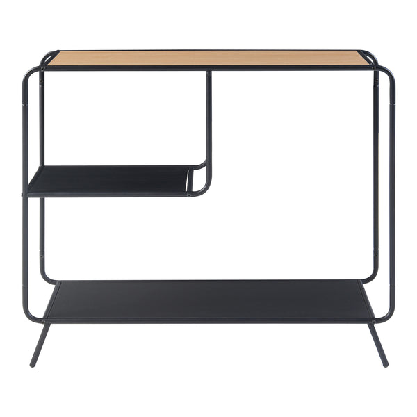 Konsolbord Krødsherad 83x102x36cm sort/eg [en.casa].