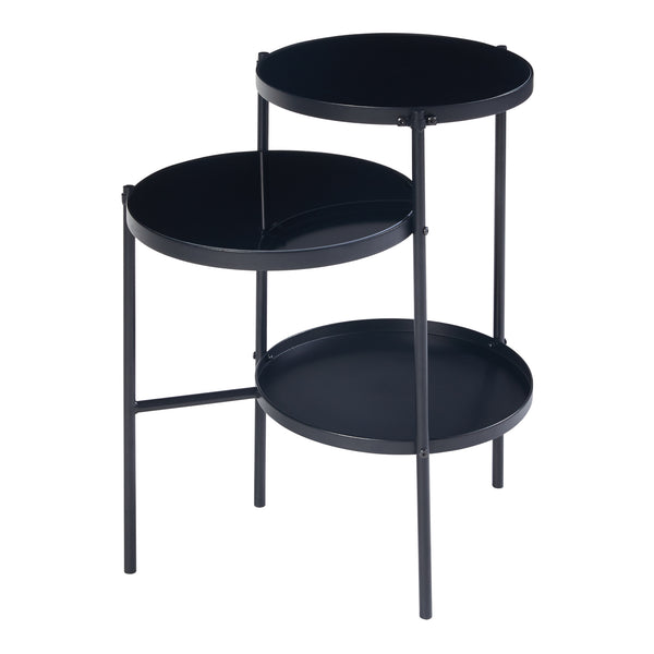 Mölndal sidebord med 3 hylder, sort [en.casa].