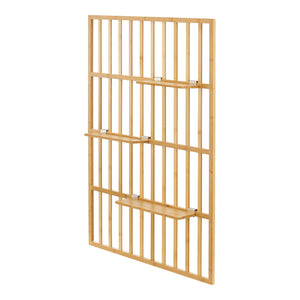 Væghylde Røst 120x80x13cm Bambus [en.casa]