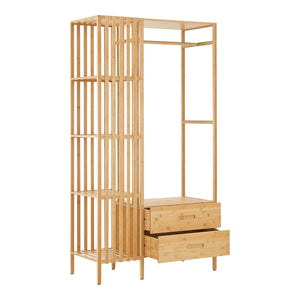 Garderobestativ Varanger 185x100x45 cm Bambus [en.casa]
