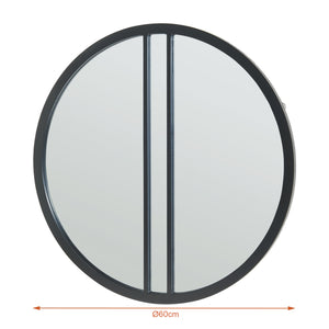 Vægspejl Suomussalmi Ø60 cm sort [en.casa].