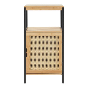 Badeskab Tervola 80x40x35cm Bambus Sort [en.casa]