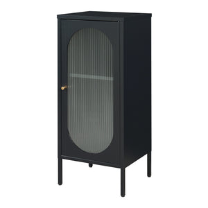 Sideskab Karlskrona 102x43x40 cm sort, mat [en.casa]
