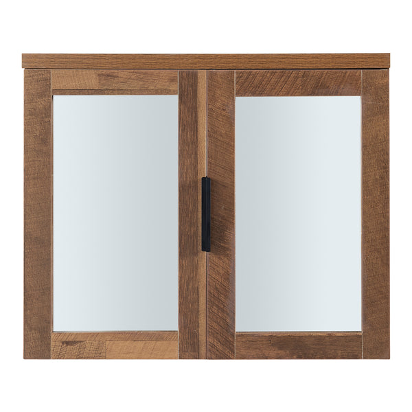 Spejlskab Namsskogan 50x60x15cm valnødslook [en.casa]