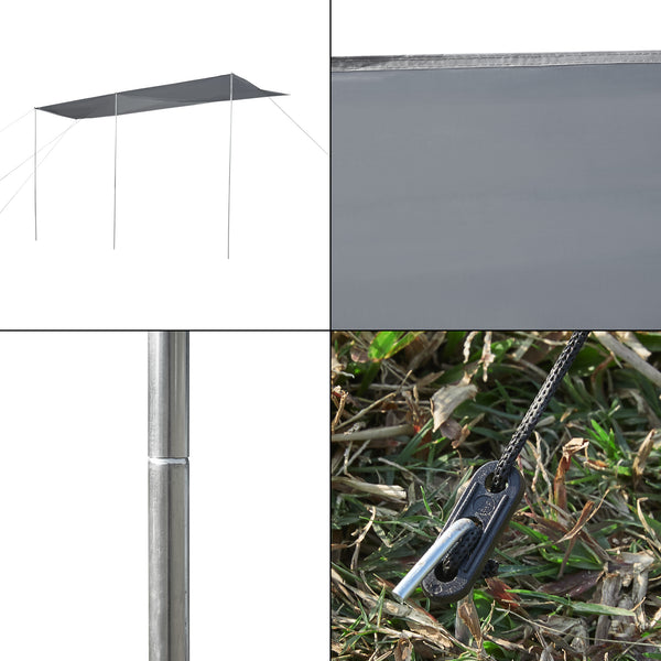 Campingvognsforhæng Beuningen 400x240x235 cm Grå [pro.tec]