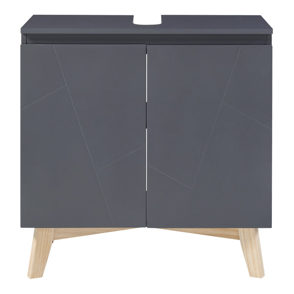 Vaskeskab Overath 60x60x30cm Grå [en.casa]