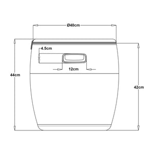 Køleboks-puf Avetrana 44xØ40 cm Lysebrun [casa.pro]