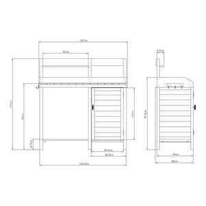 Plantbord Alessano fyrretræ [casa.pro]