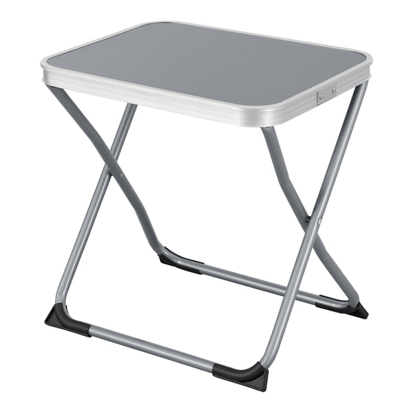 2-i-1 campingstol og bord Barete 47x47x37 cm grå [en.casa]