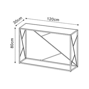 Konsolbord Rättvik 120x30x80 cm Sort [en.casa]