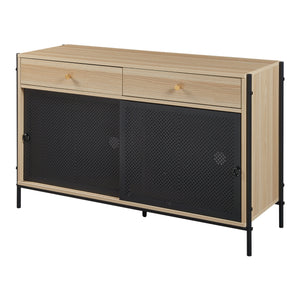 TV-skab Tysnes 120x40x75 cm Eg/Sort [en.casa]