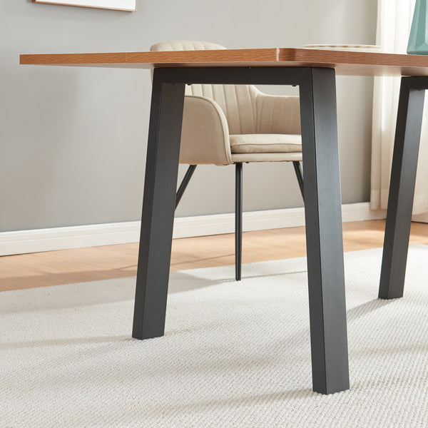 Bordstel 2 stk. sæt Kraftisried 72x70cm Sort [en.casa]