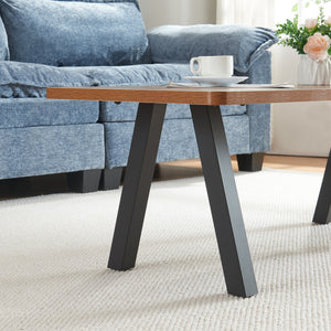 Bordstel 2 stk. sæt Mariager 42x40cm Sort [en.casa]