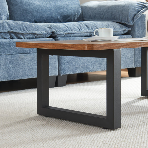 Bordstel 2 stk. sæt Lunderskov 35x50cm Sort [en.casa]