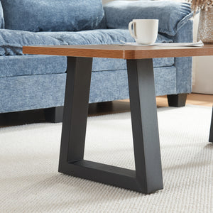 Bordstel 2 stk. sæt Marstal 42x40cm Sort [en.casa]