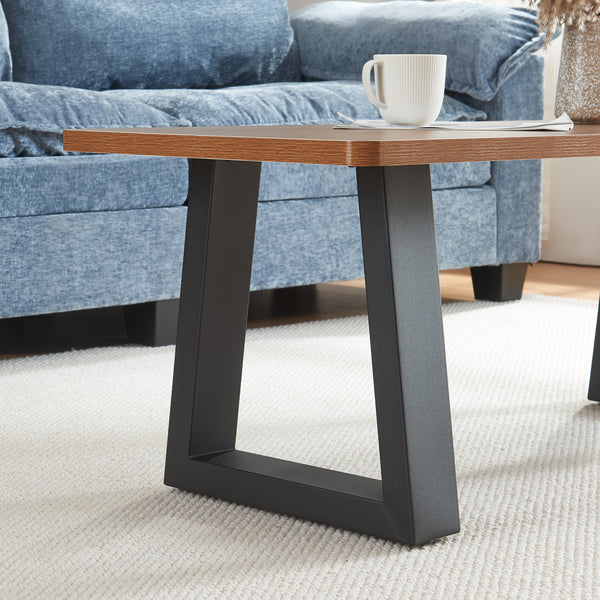 Bordstel 2 stk. sæt Marstal 42x40cm Sort [en.casa]