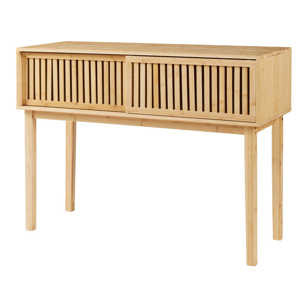 Konsolbord Ypäjä 110x39x81 cm bambus [en.casa].