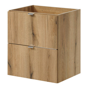 Newport 50x57x39 cm håndvask med LED-spejl i egetræslook [en.casa]