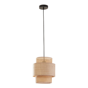 Biggar pendellampe rattan-look/flettet mønster [lux.pro]