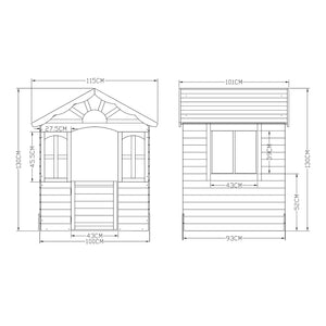 Legehus til børn Lulä legehytte 130x115x101 cm træ [casa.pro]