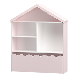 Børnehylde Vestnes 114x91x30 cm Cotton Candy/White [en.casa]