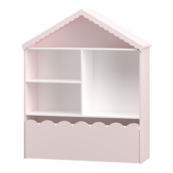 Børnehylde Vestnes 114x91x30 cm Cotton Candy/White [en.casa]