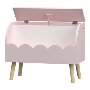 Legetøjskasse Vestnes 60x30x44 cm Cotton Candy/White [en.casa]