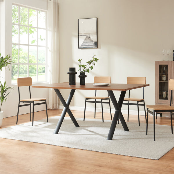 Klixjö bordstel sæt af 2 stål 72x70x10 cm sort [en.casa]