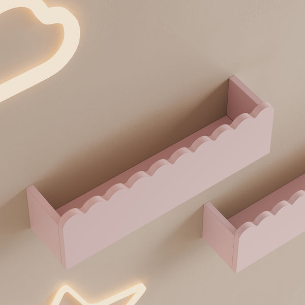 Væghylde til børn sæt med 2 Vestnes 40x10x10 cm Candyfloss [en.casa]
