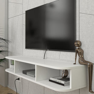 Hængende tv-lowboard Oundsvas 120x30x19 cm Hvid [en.casa]