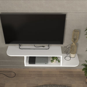 Hængende TV-lowboard Kershaby 120x30x19 cm Hvid [en.casa]