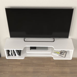 Hængende tv-lavtavle Yrela 120x30x26 cm hvid [en.casa]